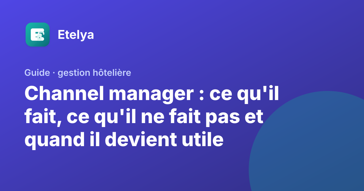Écran de gestion des disponibilités d'un hébergement diffusées sur plusieurs plateformes de réservation